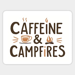 Caffeine and Campfire Hiking and Camping Magnet